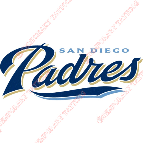 San Diego Padres Customize Temporary Tattoos Stickers NO.1872